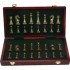 LAANCOO Ensemble d'échecs en alliage pliant stockage intérieur pliant pour le jeu adulte stimuler votre esprit exercice sombre rouge