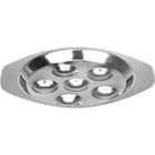 THEKITCHENETTE THE KITCHENETTE Lot de 6 plats à escargots 6 trous 4615204 15cm gris