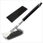 VOLY® Brosse de nettoyage pour barbecue Brosse BBQ Accessoires de barbecue poils en acier inoxydable 43cm Sécurité anti-brûlure