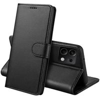 Coque pour Xiaomi Redmi Note 13 5G - Portefeuille Noir Rabat Clapet Aimanté Rangement Cartes Phonillico®