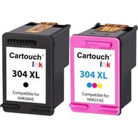 304XL - Pack de 2 cartouches d'encre compatibles avec HP 304 XL - Cartouche HP 304 CARTOUCHINK Noir et Coueleurs