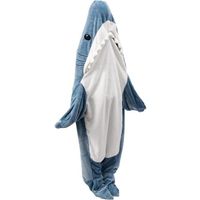 Pyjama une pièce requin -Unisexe - Adulte - Costume Vêtement de nuit pour homme et femme Bleu