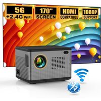 Vidéoprojecteur - ONEMIX - Bluetooth - WiFi - 1080p - Portable Mini Projecteur - Home Théâtre Cinéma - Full HD LED - 250"