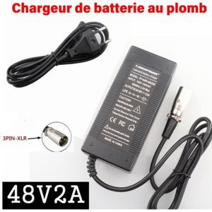 CHARGEUR DE BATTERIE Chargeur de batterie au plomb 48V 2A pour batterie