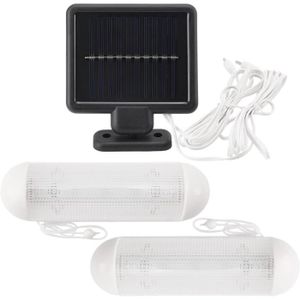 APPLIQUE EXTÉRIEURE Applique Extérieure Solaire - Lampes Solaires D'Intérieur 2 En 1 Avec Interrupteur - Noir - LED - IP65