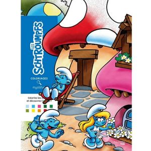 BANDE DESSINÉE Livres d'activités - Livre de coloriage Les Schtroumpfs, Coloriages mystères