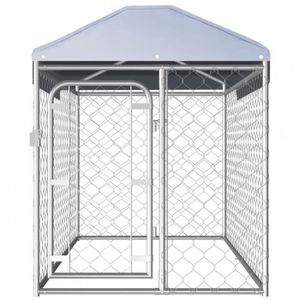 ENCLOS - CHENIL Niches et enclos pour chiens vidaXL Chenil d'exterieur avec toit pour chiens 200 x 100 x 125 cm