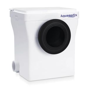 BROYEUR POUR WC Broyeur Aquamatix Cubo 400W silencieux et compact - Aquamatix - Système de pompe de broyage - Blanc