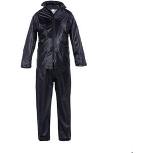 VÊTEMENT DE PROTECTION Ensemble de pluie veste et pantalon double enduction PVC bleu marine TXL - RNDB-XL