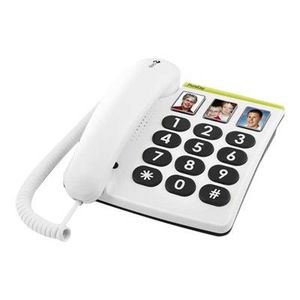 Combiné supplémentaire DORO PhoneEasy 331ph - Téléphone filaire - blanc…