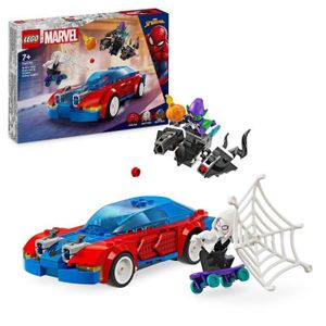 ASSEMBLAGE CONSTRUCTION LEGO® 76279 Marvel La Voiture de Course de Spider-Man contre le Bouffon Vert Venomisé, Jouet avec Minifigurines de Super-héros
