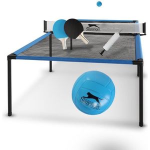 KIT TENNIS DE TABLE Table de tennis de table Slazenger - Table de Ping Pong - Légère et compacte - 240 x 120 x 63,5 cm