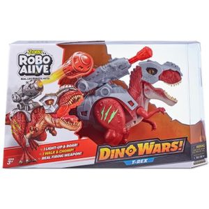 ROBOT - ANIMAL ANIMÉ ZURU Robo Alive Dino Wars - T-Rex - Enfant - Rouge