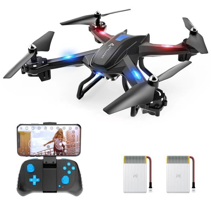 OBEST Drone avec Caméra HD Réglable 1080p,Drone Radiocommandé Deux Caméras  Transmission Sans Fil FPV,2 Batteries - Cdiscount Jeux - Jouets