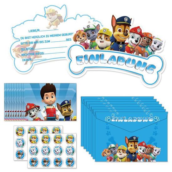 DaengGeGe – 12 Invitations D'anniversaire Pour Enfants, Aquarelle, Avec Enveloppes Et Autocollants, Thème Cartoon