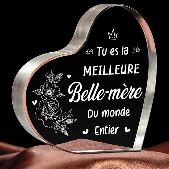 Cadeau pour maman, anniversaire maman, plaque acrylique coeur, décoration fête des mères, un