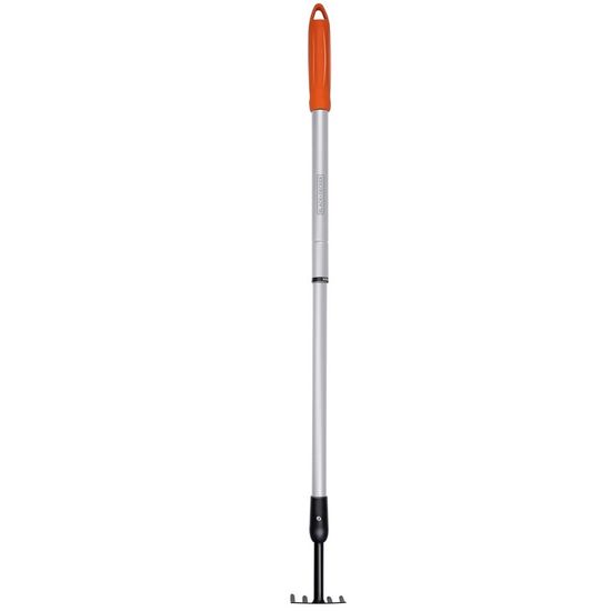 Râteau De Jardin BLACK+DECKER 4 Dents - 148 Cm - Léger Et Robuste Pour Feuilles Et Travail Du Sol