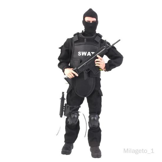 Figurine Soldat Forces Spéciales 1/25 – 2,7x1x7,8 Cm – PVC/ABS/POM – Mobile, Avec Accessoires – Collection, 18+