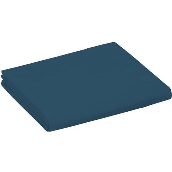 Drap Plat 100% Coton 240x300cm Fuchsia - 57 Fils/cm², Literie Confortable Et Respirante