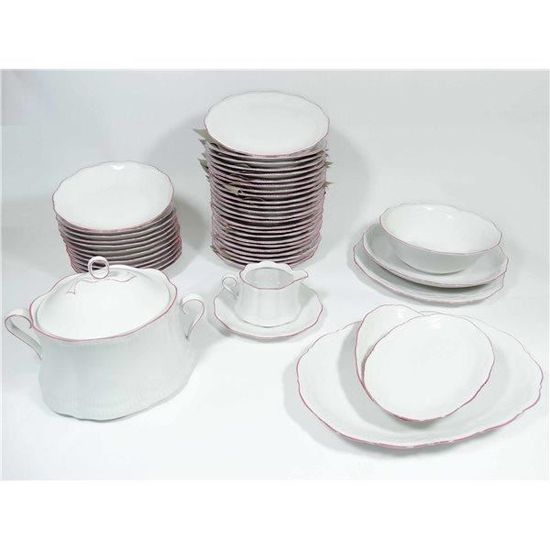 Service De Table Complet En Porcelaine De Limoges – Vaisselle Blanche Unie – Occasion
