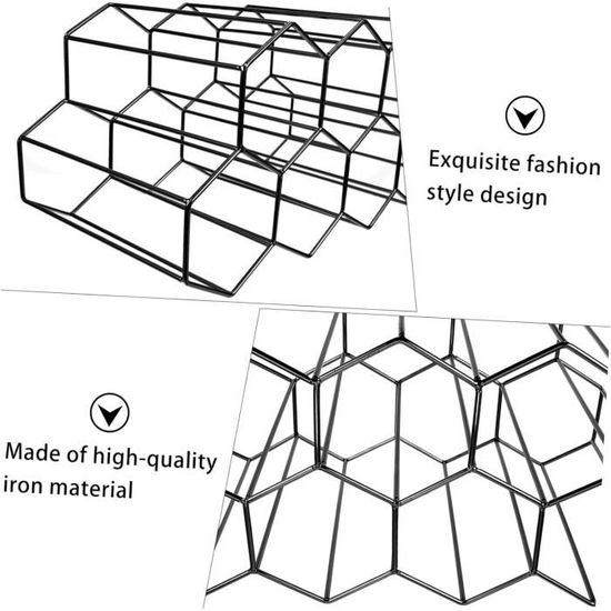 SUNFECILI Petit Comptoir De Casier à Vin En Métal, Support