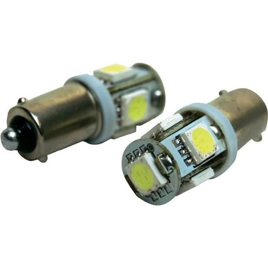 Ampoules LED 220V-240V, Planche Bord Rouge Léger, BA9s