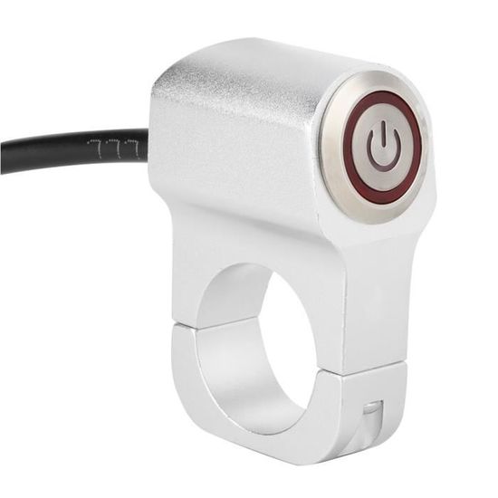 Interrupteur Moto Guidon 22 Mm Avec Voyant Lumineux Bleu - Bouton Manuel Ou Automatique