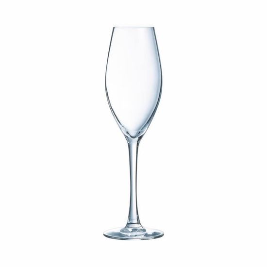 Lot De 6 Flûtes à Champagne Luminarc Octime – Transparentes, Hauteur 22 Cm, état Très Bon