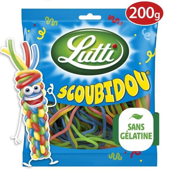LOT DE 4 - LUTTI  - Bonbons Scoubidou - paquet de 200 g