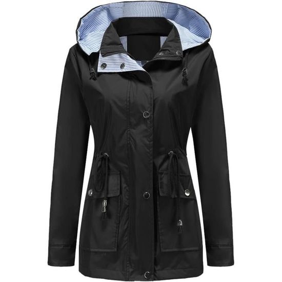 Vestes Imperméables Femme Femme Coupe-Vent Chaud Grande Taille