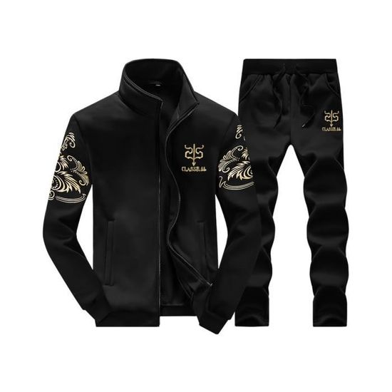 Survêtement 2 Pièces NOFS Trapstar Pour Homme - Haut Zippé Et Pantalon à Revers - Tissu Respirant - Pour Sport, Loisirs, Décontracté