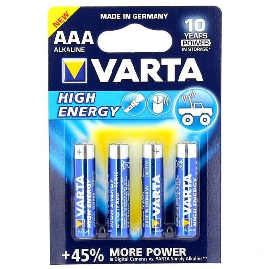 Varta - Pack de 10 piles AAA LR3 High Energy - Cdiscount Jeux - Jouets