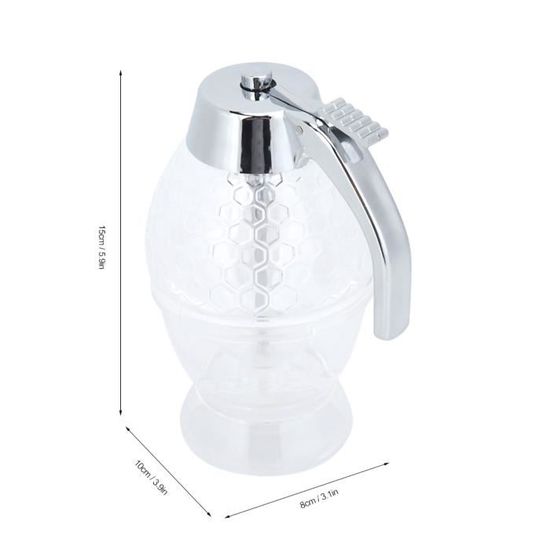 Distributeur De Miel En Verre 200 Ml – Bouteille Pressoir Pour Sauce Soja, Huile, Vinaigre