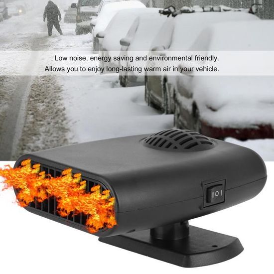 Désembueur Voiture 12V – Chauffage Et Ventilateur 2 En 1 – 150W, Pivotant 360° – Pour Pare-brise, Dégivrage Rapide