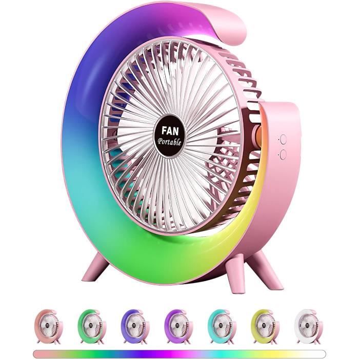Ventilateur de bureau USB avec lumière LED, ventilateur de bureau — free download