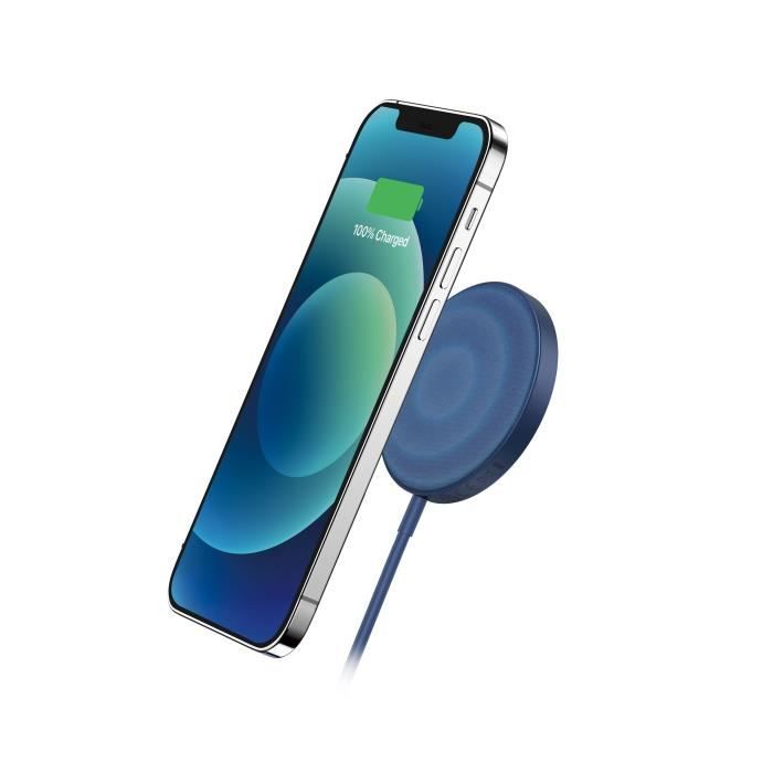 Anker A2566 - PowerWave II Magnetic Pad - Support de charge sans-fil pour iPhone 12 - 7,5W - Navy