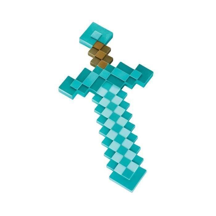 Minecraft EVA diamant Epée jouet Props Modèle Diamond Sword 60cm bleu