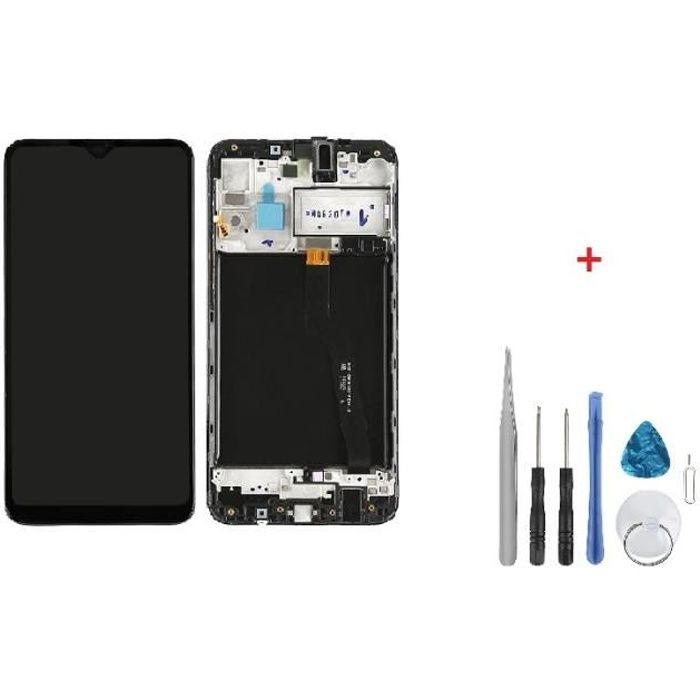 Noir TACTILE LCD & COMPLET ECRAN VITRE & CHASSI CADRE Avec outils pour Samsung Galaxy A10-2019-A105