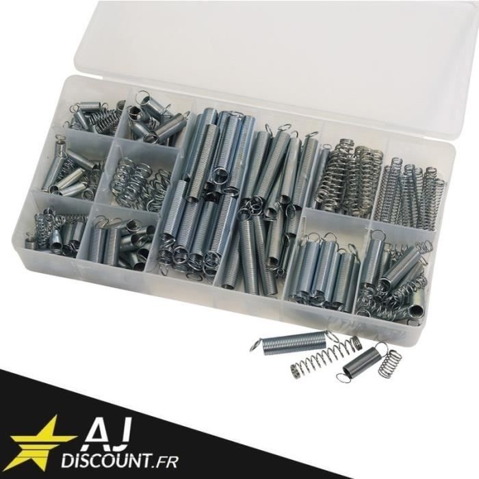 Coffret de ressort de compression et traction 200 pièces - Tailles assorties