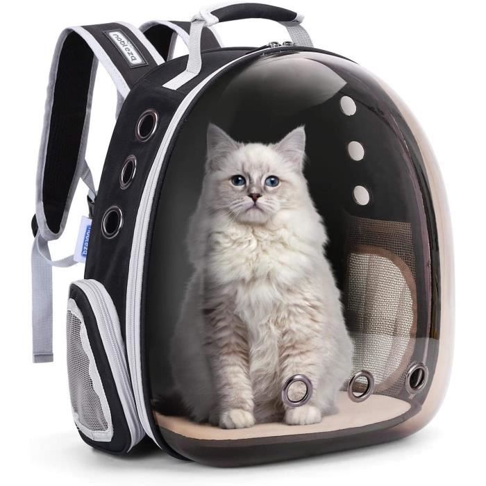 Sac Transport Chat Chiots, Sac Dos pour Chien Petit Animal Transparent Portable et Respirant, Spécialement conçu pour Les Voyages,