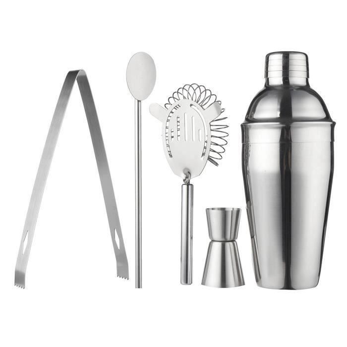 5 PCS Set Cocktail Shaker 550ml Mélangeur Mélangeur Kit Bartender Bar Club Top32231
