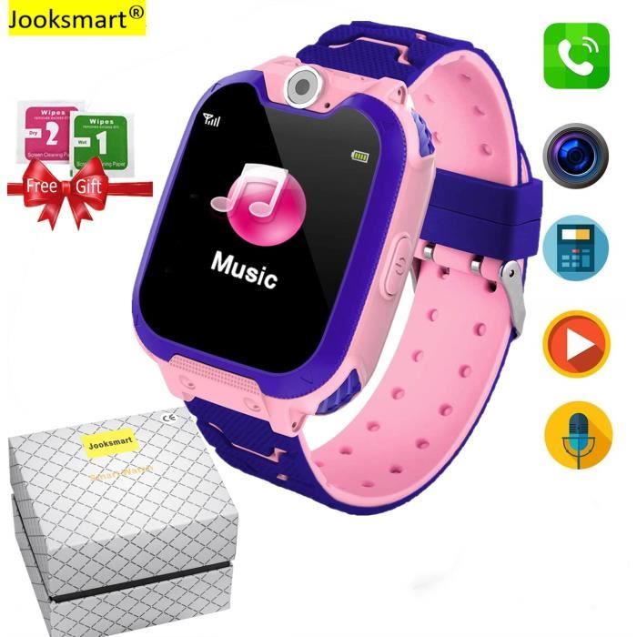 Montre Connectée pour Enfants Fille Garçon 3 - 14 Ans avec Caméra, 7 Jeux - Musique MP3 , SOS Meilleur Cadeau de Noël Smartwatch