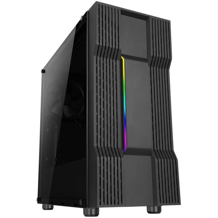 ABKONCORE BOITIER PC C610S Cronos - Moyen Tour - Noir - Verre trempé - Format ATX (ABKO-CRO-610S-G-SYNC)