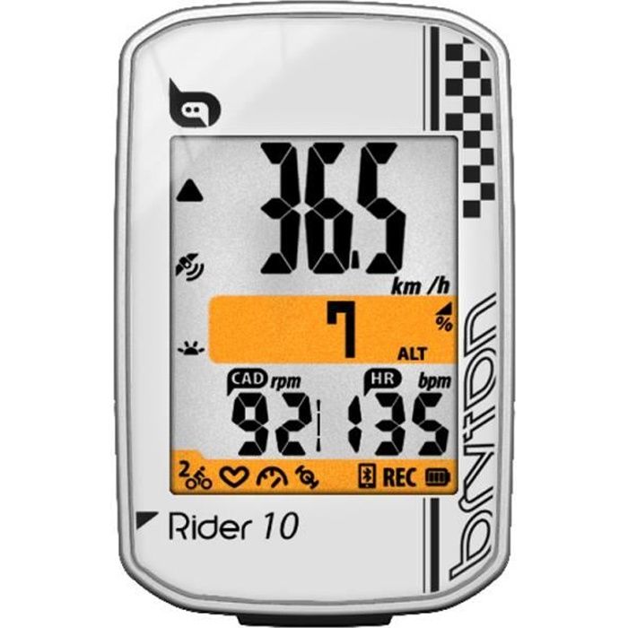 Bryton Rider 10 C - Compteur sans fil - + cadence blanc
