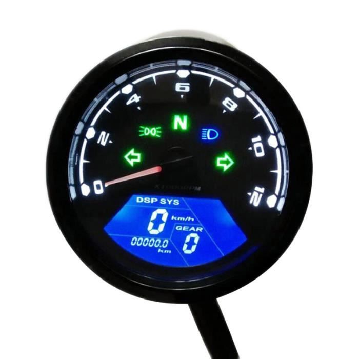 COMPTEUR DE VITESSE NUMÉRIQUE 12000RPM Tachymère de kit d'affichage de la vitesse au pare-brise aide a la conduite - securite
