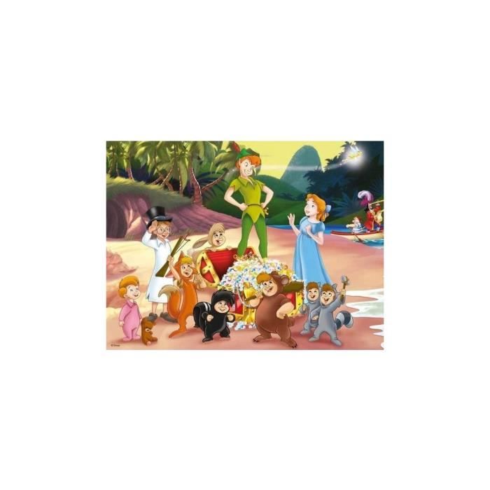 Puzzle Peter Pan Avec Wendy Et Les enfants Perdus Avec le Trésor Du Capitaine Crochet - 500 Pieces - Collection Disney