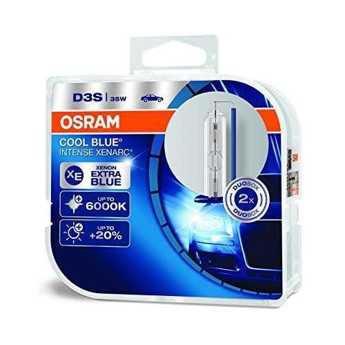 Ampoule xénon OSRAM XENARC COOL BLUE INTENSE D3S HID lampe à décharge, 66340CBI-HCB, boite duo (2 pièces)