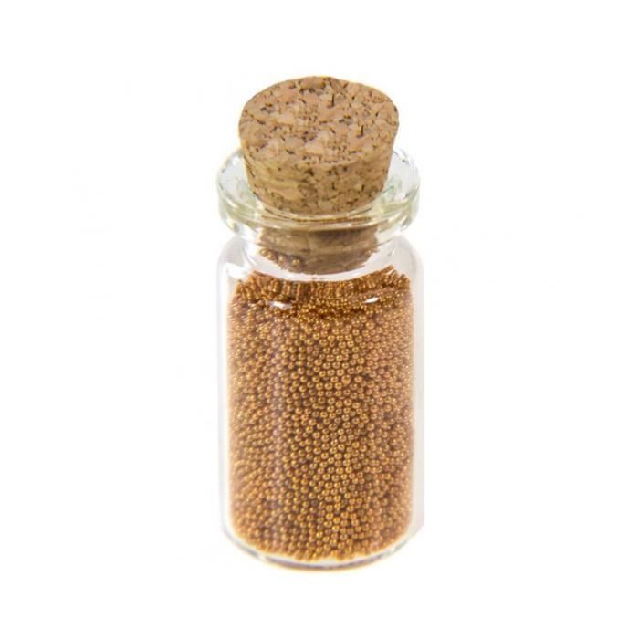 Accessoires création microbilles caviar irisées en fiole Cuivre