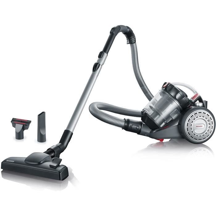Severin MY7101 Aspirateur traîneau sans sac Silencieux Cyclonique - Compact et Léger - Puissant 800W - Classe A - Filtre Hepa