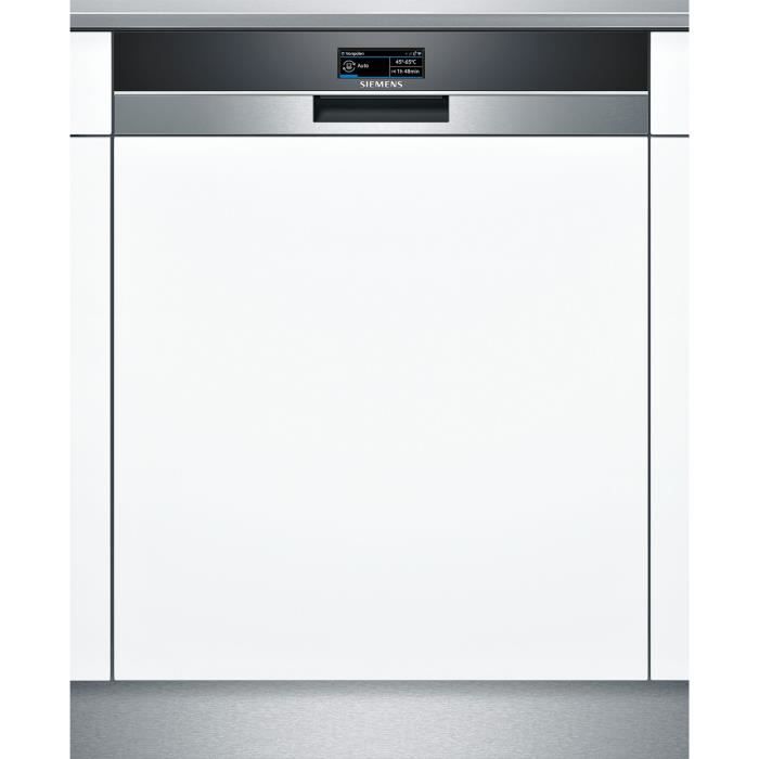 siemens - lave-vaisselle 60cm 13 couverts a+++ zéolite intégrable avec bandeau apparent inox - sn578s36ue